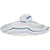 Sandro Striped Cotton Floppy Sun Hat In Blue