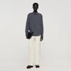 Sandro Striped Cotton Shirt In Multi