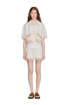 Sandro Striped Cotton Skort In Multi