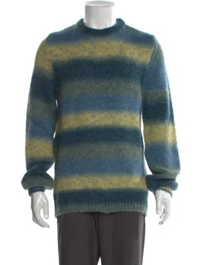 Pre-owned Sandro Striped Crew Neck Pullover W/ Tags In Blue