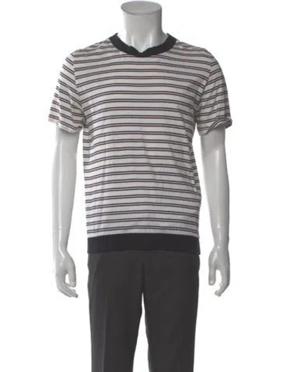 Pre-owned Sandro Striped Crew Neck T-shirt In Multi