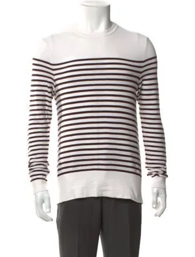 Pre-owned Sandro Striped Crew Neck T-shirt In Multi