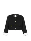 Sandro Paris Cropped Tailored Jacket In Black