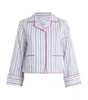 Sandro Bellissima Striped Button-front Shirt In Blue