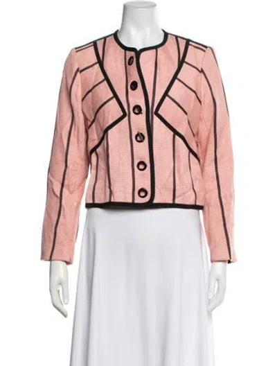 Pre-owned Sandro Striped Jacket In Pink