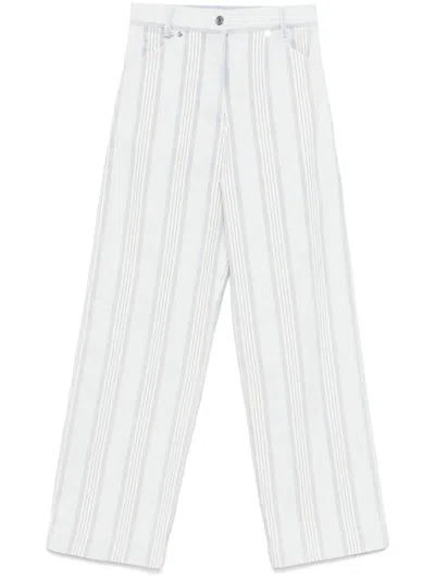 Sandro Striped Jeans In Blue