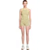 Sandro Striped Knit Vest Top In Yellow