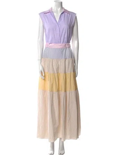 Pre-owned Sandro Striped Long Dress