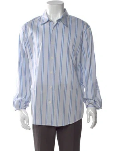 Pre-owned Sandro Striped Long Sleeve Shirt In Multi