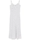 Sandro Carinia Striped Maxi Dress In Blue