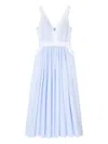 Sandro Striped Maxi Dress In Blue