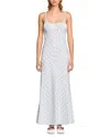 Sandro Carinia Striped Maxi Dress In Blue/ecru