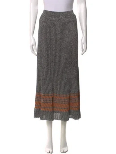 Pre-owned Sandro Striped Midi Length Skirt