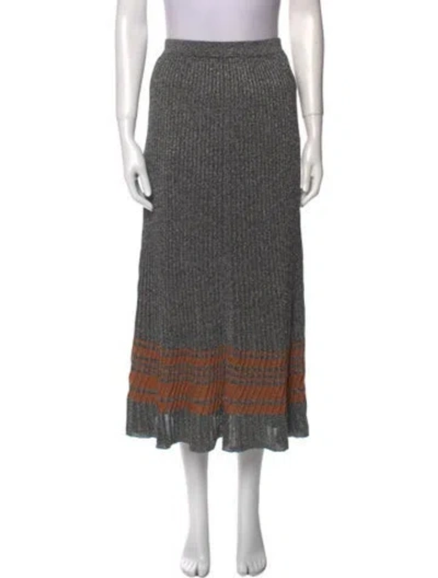 Pre-owned Sandro Striped Midi Length Skirt