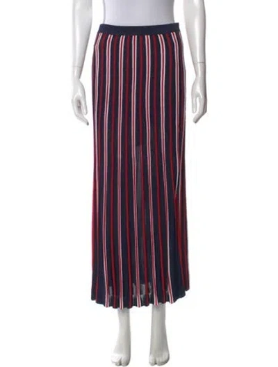 Pre-owned Sandro Striped Midi Length Skirt In Blue
