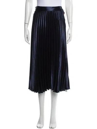 Pre-owned Sandro Striped Midi Length Skirt In Blue