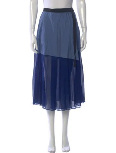 Pre-owned Sandro Striped Midi Length Skirt In Blue