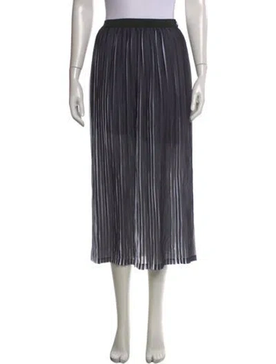 Pre-owned Sandro Striped Midi Length Skirt In Gray