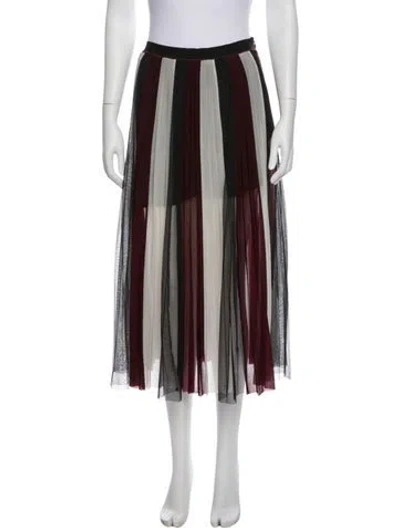 Pre-owned Sandro Striped Midi Length Skirt In Multi