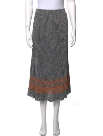 Pre-owned Sandro Striped Midi Length Skirt W/ Tags
