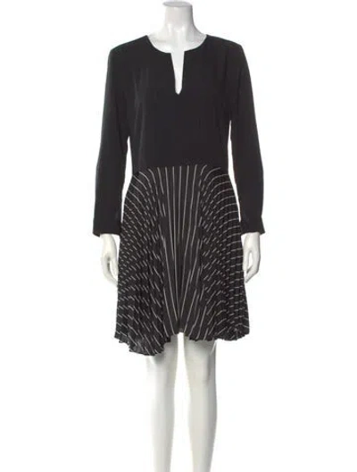 Pre-owned Sandro Striped Mini Dress In Black