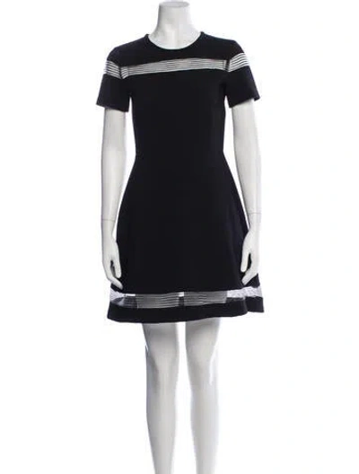 Pre-owned Sandro Striped Mini Dress In Black