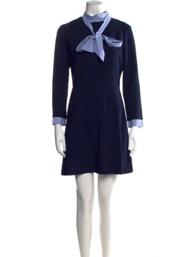 Pre-owned Sandro Striped Mini Dress In Blue