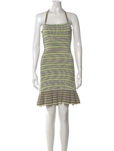Pre-owned Sandro Striped Mini Dress In Multi