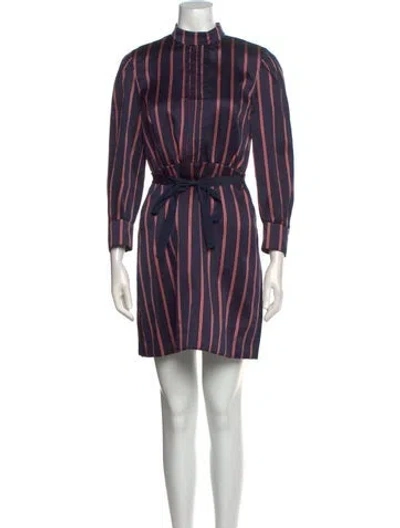 Pre-owned Sandro Striped Mini Dress In Multi