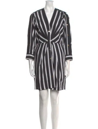 Pre-owned Sandro Striped Mini Dress In Multi