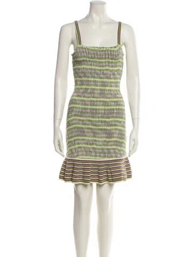 Pre-owned Sandro Striped Mini Dress In Multi