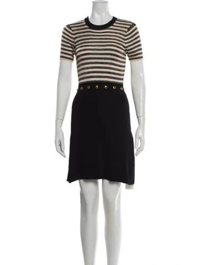 Pre-owned Sandro Striped Mini Dress In Multi