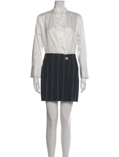 Pre-owned Sandro Striped Mini Dress In Multi