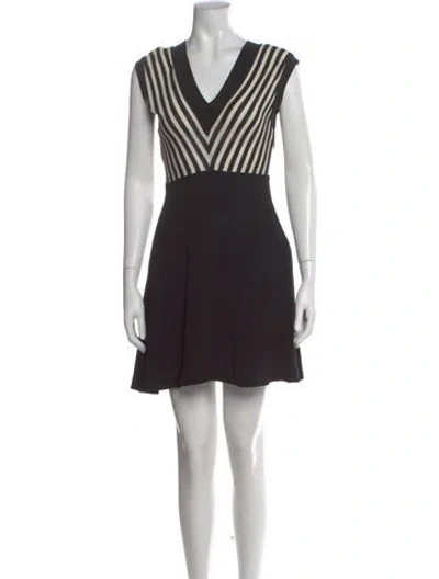 Pre-owned Sandro Striped Mini Dress In Multi