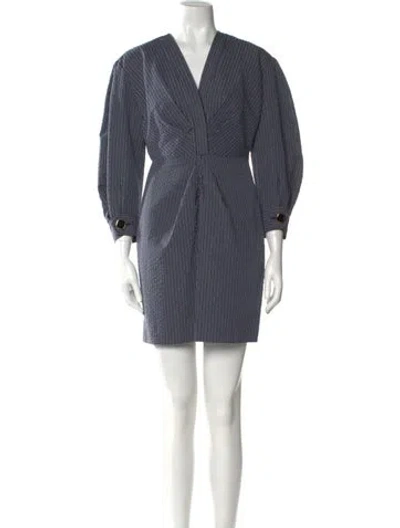 Pre-owned Sandro Striped Mini Dress In Neutral