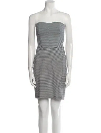 Pre-owned Sandro Striped Mini Dress In Neutral