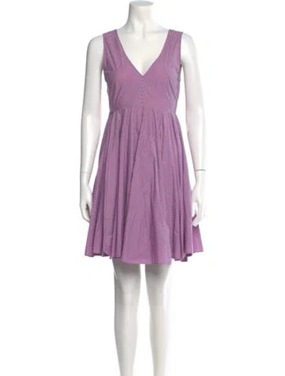 Pre-owned Sandro Striped Mini Dress In Pink