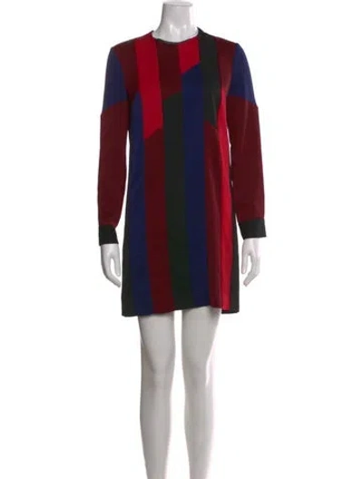 Pre-owned Sandro Striped Mini Dress In Red
