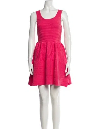Pre-owned Sandro Striped Mini Dress W/ Tags In Pink