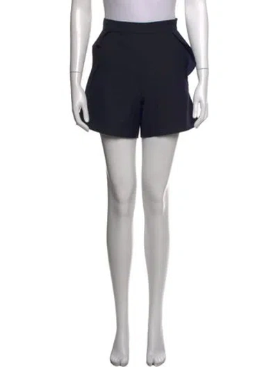 Pre-owned Sandro Striped Mini Shorts In Black