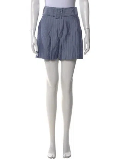 Pre-owned Sandro Striped Mini Shorts In Blue