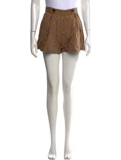 Pre-owned Sandro Striped Mini Shorts In Multi