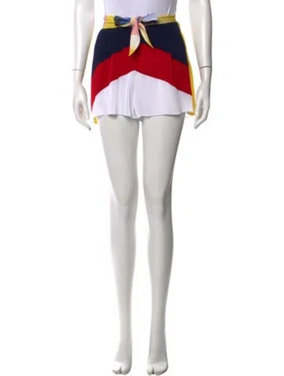 Pre-owned Sandro Striped Mini Shorts In Neutral