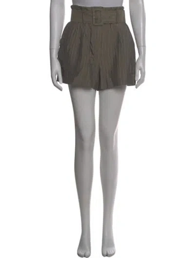 Pre-owned Sandro Striped Mini Shorts In Neutral