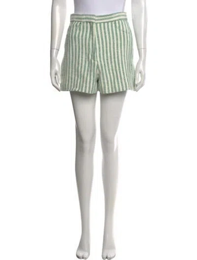 Pre-owned Sandro Striped Mini Shorts W/ Tags In Blue
