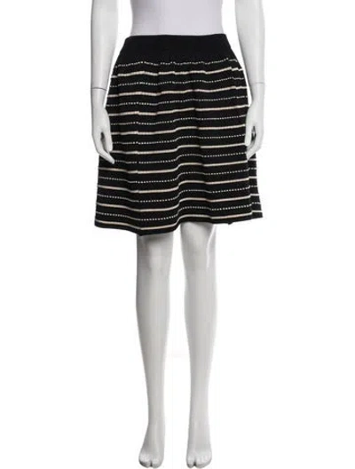 Pre-owned Sandro Striped Mini Skirt In Black