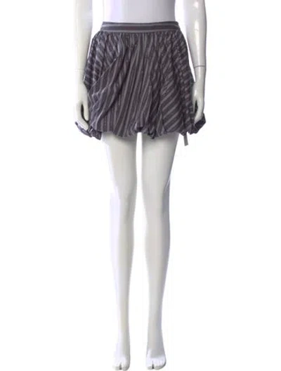 Pre-owned Sandro Striped Mini Skirt In Black