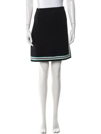 Pre-owned Sandro Striped Mini Skirt In Black