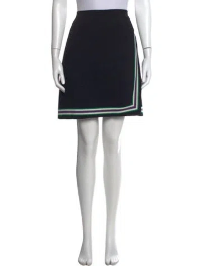 Pre-owned Sandro Striped Mini Skirt In Black