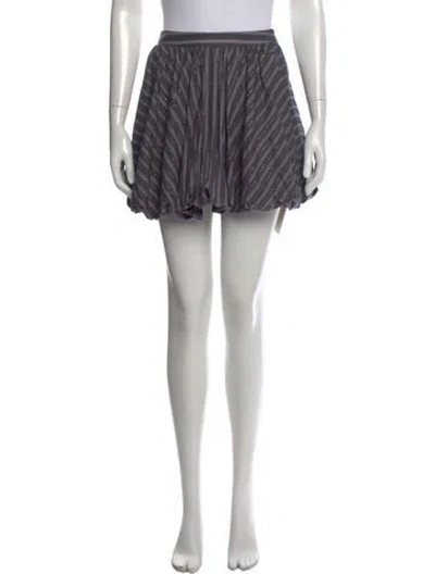 Pre-owned Sandro Striped Mini Skirt In Black